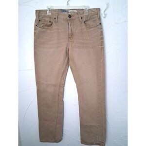 Y2K Mossimo Slim Straight‎ Jeans Tan Size 36X32 Neutral Minimalist Classic